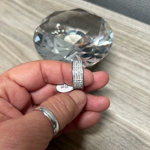 Stainless Steel eternity band size 7 NEW